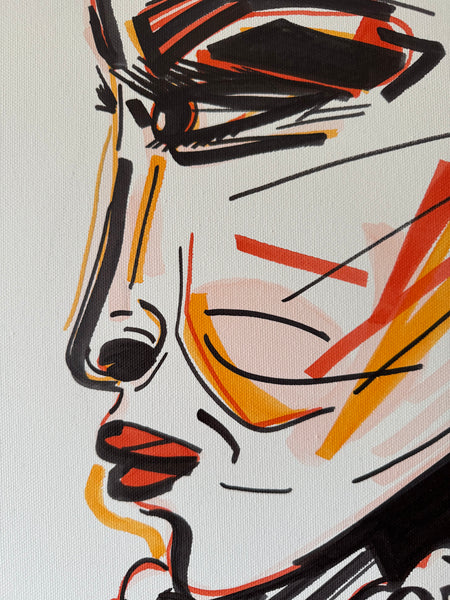 "La Parisienne" - Portrait on canvas