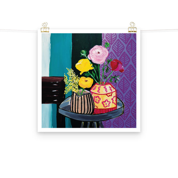 Still Life With Purple Patterns - Poster