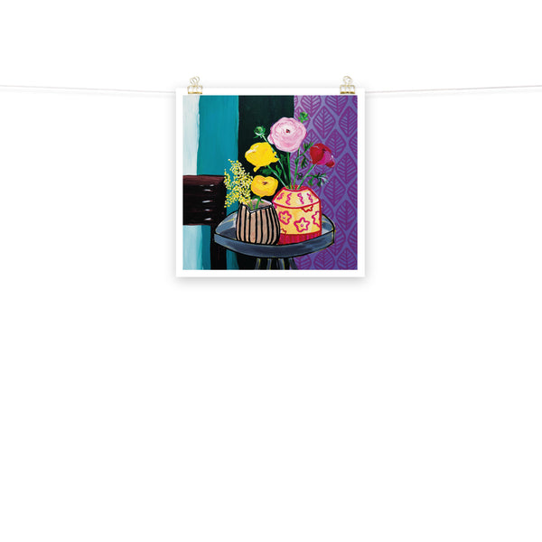 Still Life With Purple Patterns - Poster