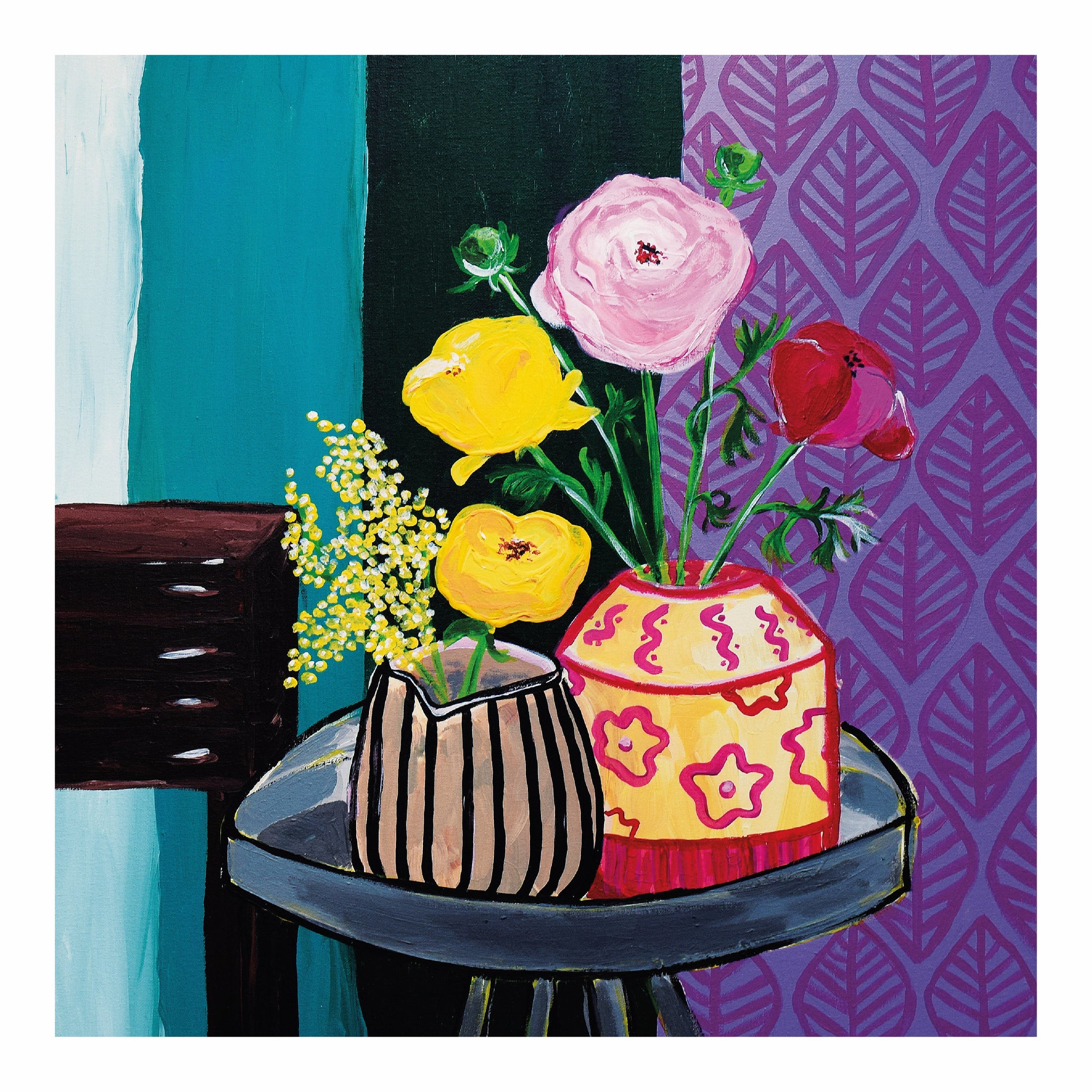 Still Life With Purple Patterns - Poster