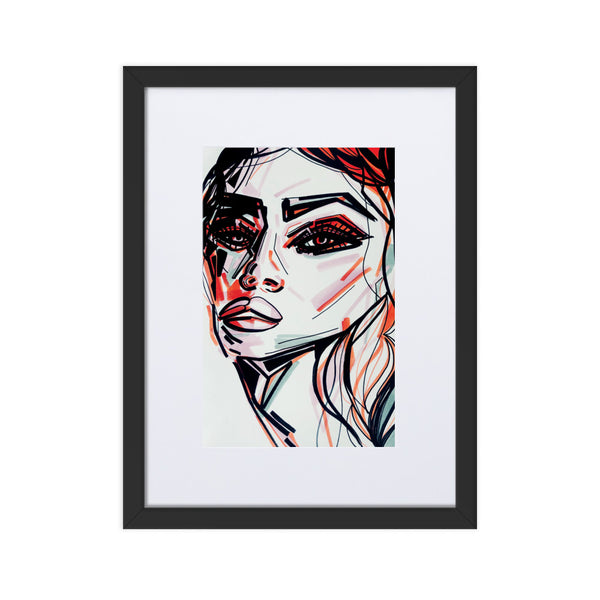 "Mysterious Woman" - Framed Poster