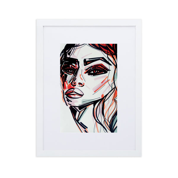 "Mysterious Woman" - Framed Poster