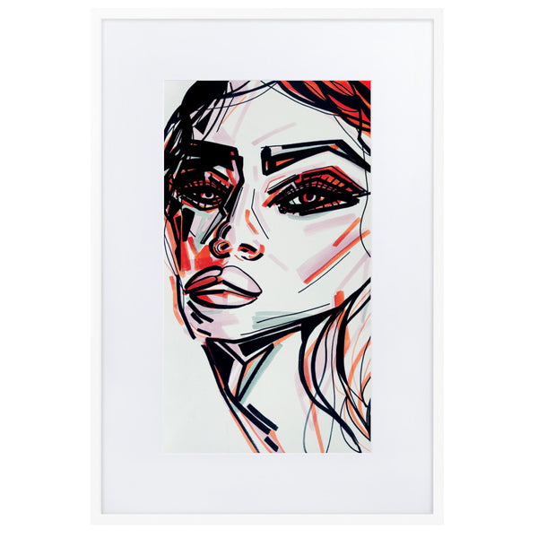 "Mysterious Woman" - Framed Poster