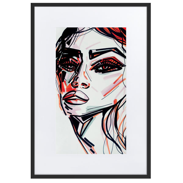 "Mysterious Woman" - Framed Poster