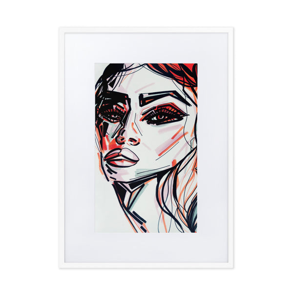 "Mysterious Woman" - Framed Poster