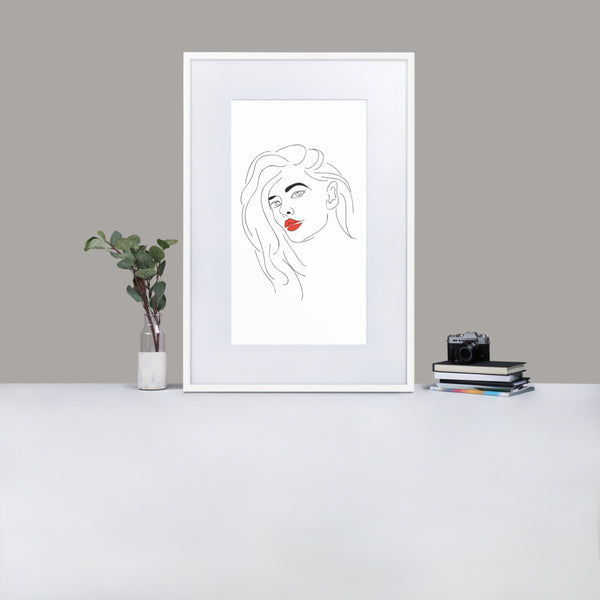 "Red Lips" - Framed Poster