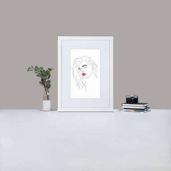 "Red Lips" - Framed Poster